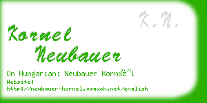 kornel neubauer business card